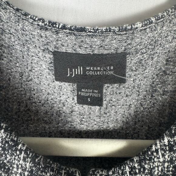 J. Jill NWOT Wearever Collection Blazer Cardigan S Black/White Preppy Office - Picture 2 of 7